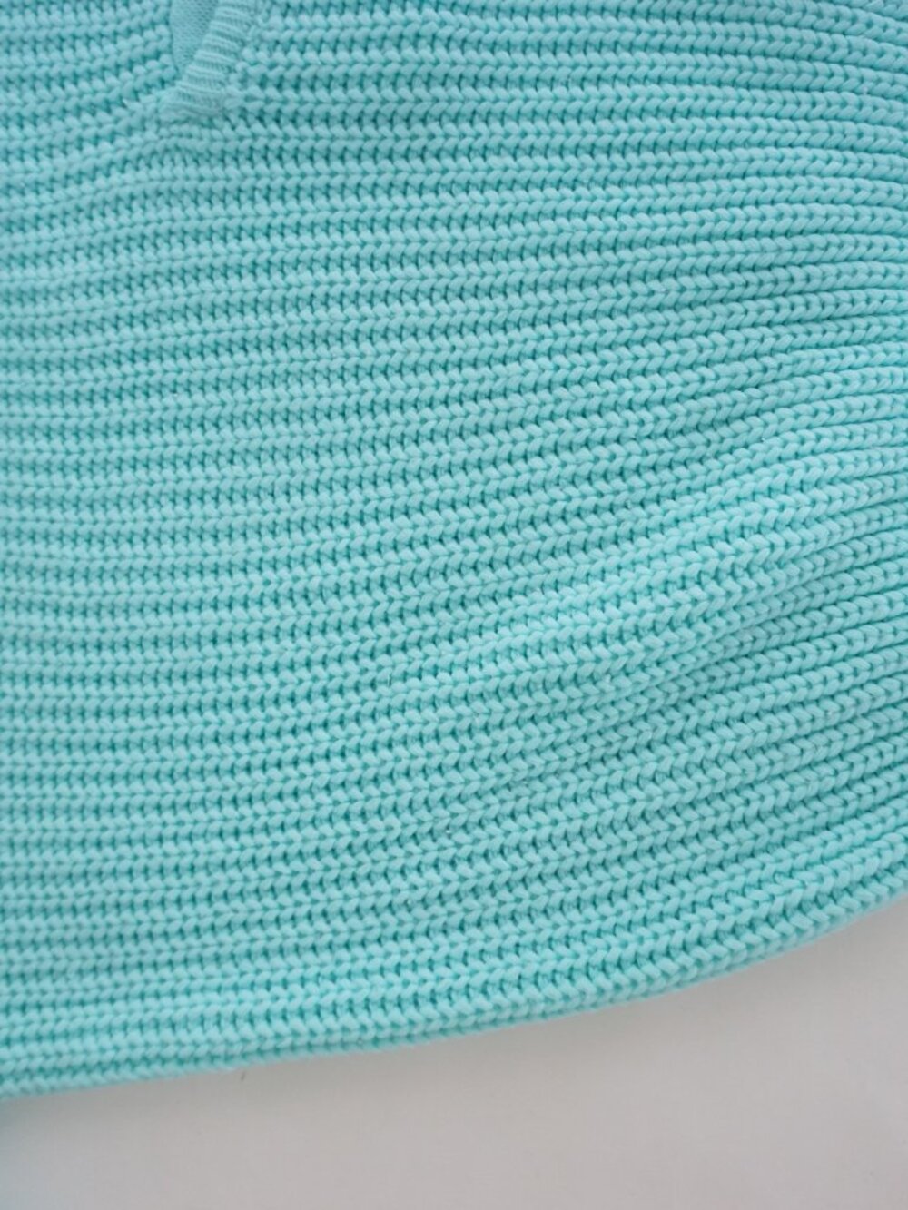 Vintage Cassie West Aqua Ribbed Collared Button Grandpa Knit Tennis Sweater M - Picture 6 of 8